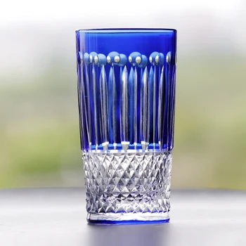Синя Стъклена Чаша За Пиене на Вино, Бессвинцовое Кристалното Стъкло, Сини Чаши са ръчно изработени, резбовани Чаши за вино, най-Добрият Подарък За Сватба