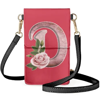 FORUDESIGNS/ Чанта за мобилен телефон с една Буква D, Дамски Чанти и калъфи за мобилни телефони Rosas, Женствена Чанта на Китката, Индивидуална чанта на рамото