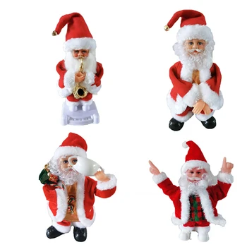 Нов 2021 Електрически Коледа Дядо Коледа Музикални Играчки Кукли, Танци и песни, Коледна Украса Бижута, Подаръци За Дома