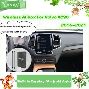 Android Мини Безжична AI Кутия За Volvo XC90 2016-2021 Автомобил Smart Box Щепсела и да Играе на Google, Netflix Видео Восьмиядерный с Carplay