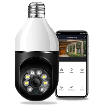 2MP Sasha Умна Градинска Крушка Камера, Wifi IP 360 Градуса Цвят на Нощно Виждане Домашна Безопасност Автоматично Проследяване на Видеонаблюдение