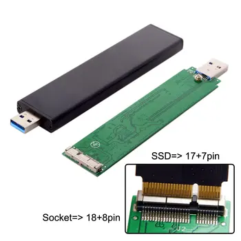 Cablecc USB 3.0 Съединители до 17 + 7pin SSD HDD Касета за Твърдия Диск за Mac Book AIR A1465 A1466 MD223 MD224 MD231 MD213 MD232