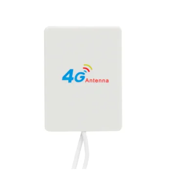 Външна антена LTE, WI-FI Мрежова Антена, Съединител Усилвател на сигнала, Двойна TS-9 /CRC9, 4G, 3G, Мобилен рутер 28DBI SMA