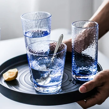 Японски чук окото светло синьо стъкло онлайн знаменитост чаша вода на чаша чай, чаша мляко, една чаша сок домакински чаша питейна вода