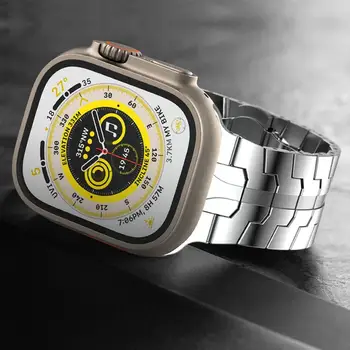 За Apple Watch 7se нова метална каишка от неръждаема стомана за Apple iwatch8 7 6 5 4 3 49mm45mm44mm42mm41mm40mmmm гривна Z8A6