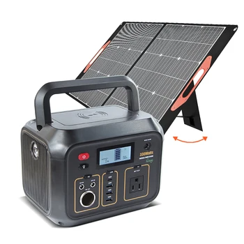 Преносим Генератор на батерии Powerstation 330W генератор на слънчева енергия 318Wh със слънчев панел за къмпинг