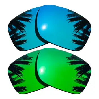 Ледени Сини Огледални и Зелени Огледално Поляризирани Сменяеми Лещи за Holbrook Frame 100% UVA и UVB