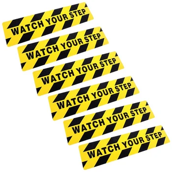 Внимавайте За своите стъпка Етикети на пода Етикети 6X24 инча Предупредителен Знак Стикер Подови Лента устойчива на плъзгане Абразивная тиксо Стикер