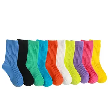 Детски чорапи на Едро За момчета и момичета Зимни Корейски Памучни чорапи, Бебешки Чорапи от 1 до 12 години 5 Двойки