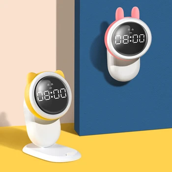 Led Нощна Светлина Smart Alarm Clock Нощни Светлини Креативен Подарък За Деца Поставка За Мобилен Телефон, Usb Зареждане На Нощна Нощна Лампа